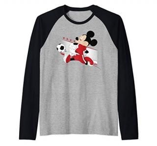 Disney Mickey And Friends Mickey Mouse Switzerland Soccer Raglan Baseball Tee