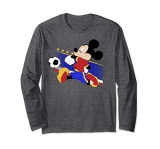 Disney Mickey And Friends Mickey Mouse Spain Soccer Long Sleeve T-Shirt