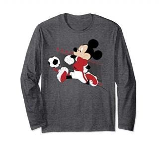 Disney Mickey And Friends Mickey Mouse Denmark Soccer Long Sleeve T-Shirt