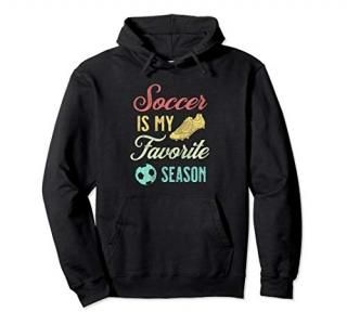 Distressed Vintage Soccer Is My Favorite Season Gift Pullover Hoodie