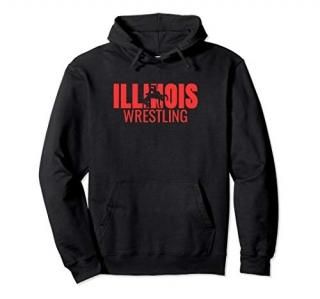 Illinois Wrestling Freestyle Wrestler Gear Gift State Pride Pullover Hoodie