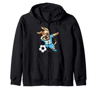 Dabbing Dog Guatemala Soccer Jersey Football Lover Team Gift Zip Hoodie