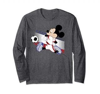Disney Mickey And Friends France Soccer Long Sleeve T-Shirt