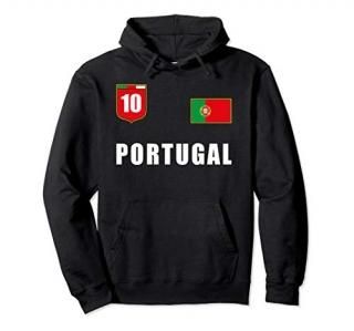 Portugal Flag Soccer Tee Gift for Portuguese Jersey Fans Pullover Hoodie