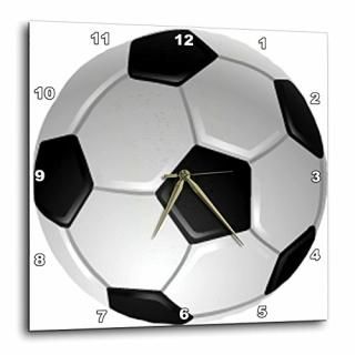3dRose DPP_6254_1 Soccer Ball Wall Clock 10 by 10-Inch