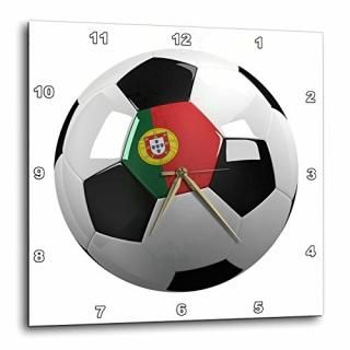 3dRose LLC DPP_157023_1 Wall Clock 10 by 10-Inch Soccer Ball with The National F