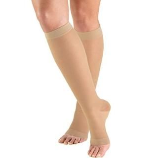 Truform 1772ND-L Womens LITES OPEN TOE 15-20 mmHg Knee High Support Stockings - 