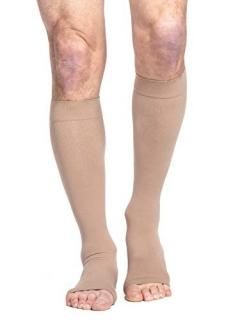 Sigvaris Cotton 232CMSO66 20-30 mmHg Open Toe Socks Crispa - Medium Short by Sig