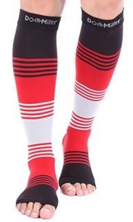 Doc Miller Premium Open Toe Compression Socks Dress Series 1 Pair 20-30mmHg Open