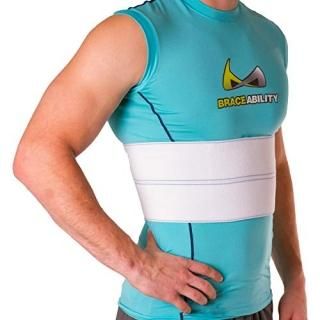 BraceAbility Broken Rib Brace  Elastic Chest Wrap Belt for Cracked Fractured or 