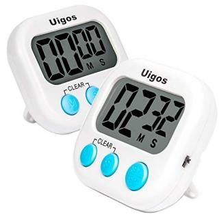 Uigos Digital Kitchen Timer II 2.0 Big Digits Loud Alarm Magnetic Backing Stand 