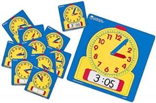 RESSOURCES D'APPRENTISSAGE LER0575 write-on/wipe-off HORLOGES CLASS SET-1 0573 &