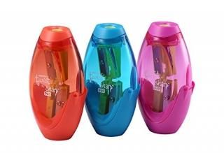 Bostitch Office Twist-N-Sharp Manual Pencil Sharpner 2 Holes for Standard and Ju