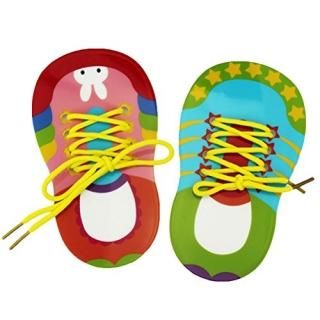 Toyvian Children Shoelace Threading Teaching Toys Toddler Lacing Shoes Early Edu