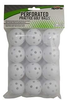 12-Pack Practice Wiffle Golf Balls-12PK PRACTICE GOLF BALL 