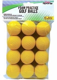 Foam - PrideSports Practise Golf Balls Foam 12 count Yellow