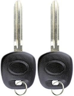 2 KeylessOption Replacement Uncut Ignition Chipped Key Transponder Blank Compati