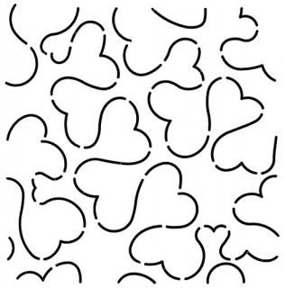 Quilting Creations Heart Stipple Quilt Stencil by Quilting Creations