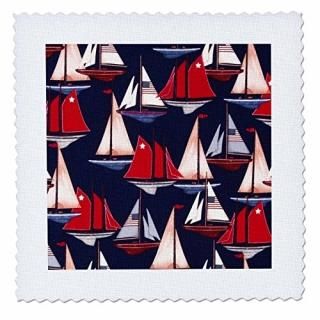 3dRose qs_60548_2  N Schooners ꥫ ͥӡ 6 x 6