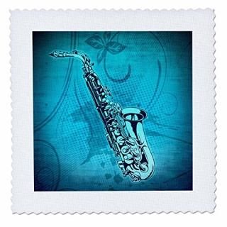 3dRose qs_20907_1 Sax Jazz ֥롼ȥ10 x 10