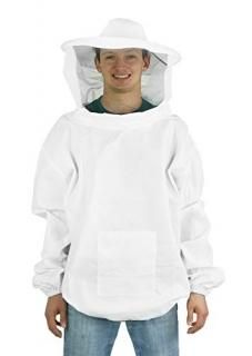 New Professional White Medium / Large Beekeeping / Bee Keeping Suit Jacket Pull 