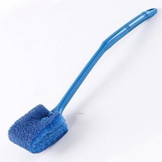 SLSON Aquarium Algae Scraper Double Sided Sponge Brush Cleaner Long Handle Fish 