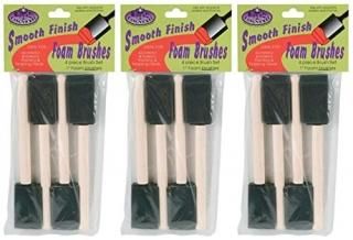 3 - 3-Pack - Royal Brush RFOMW-4P Foam Brush 4 Pack