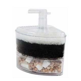 AquaCity Corner Filter Aquarium Fish Tank Internal Air Driven Filter with Media 