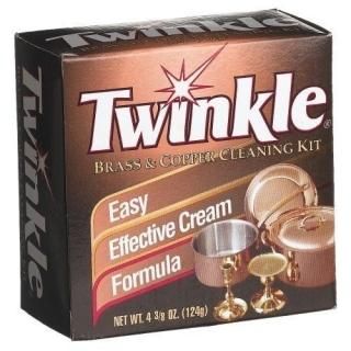 Twinkle Brass & Copper Cleaning Kit Easy Effective Cream Formula 4.38-Ounce Box 