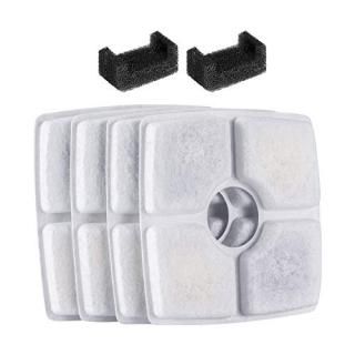 Wonder Creature Cubic Cat Water Fountain Filter Stainless Steel Top 4 Carbon Fil