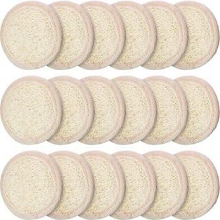 18 Packs Bath Shower Loofah Sponge Pad Exfoliating Loofah Body Scrubber Natural 