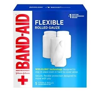 Band-Aid First Aid Covers Kling Medium Rolled Gauze 5 Count by Band-Aid