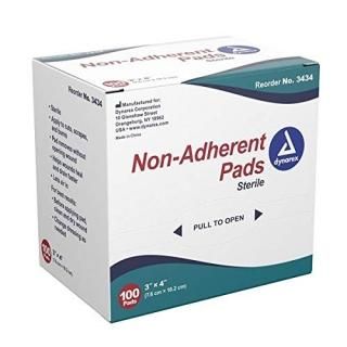 Gauze Pads Non ADHERING 3 X 4 100/BOX Model