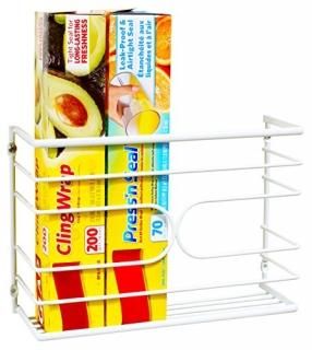 DecoBros Wall Door Mount Kitchen Organiser Rack White