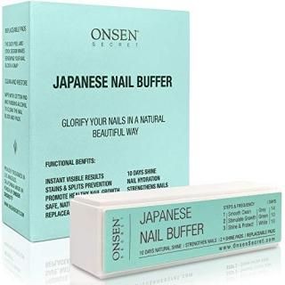 Onsen Professional Nail Buffer Ultimate Shine Nail Buffing Block With 3 Way Buff