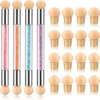 4 Pieces Sponge Nail Brush Picking Dotting Gradient Pen Brush Double Head Sponge