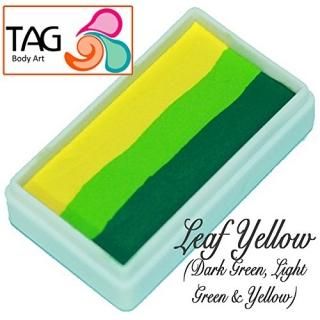TAG Face Paint 1-Stroke Split Cake - Leaf Yellow 30g by TAG Body Art