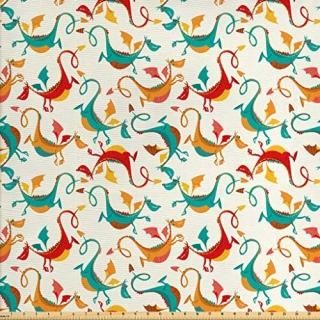Lunarable Dragon Fabric by The Yard ޥ顼 ե饤󥰥ޥɥ饴 饹 ̡襹 򤤶ε  
