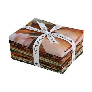 COTTONVILL EMANON Collection 20count Cotton Print Fabric Fat Quarter 13pcs Pumpk