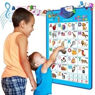 Just Smarty Electronic Interactive Alphabet Wall Chart Talking ABC & 123s & Musi