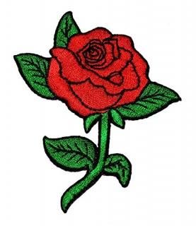 Red Rose DIY Applique Embroidered Sew Iron on Patch RO-02 by Rose