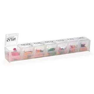 GMS Weekly Pill Case for Medication Vitamins Supplements and Other Pills - Seven