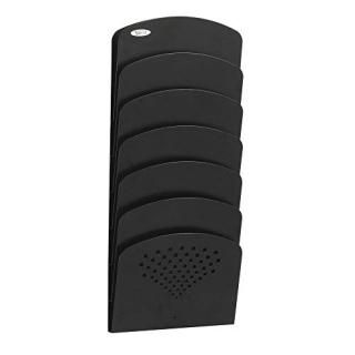 SAFCO STEEL SEVEN POCKET WALL RACK BLACK