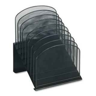 Black - Safco Products 3258BL Onyx Mesh Desktop Organiser with 8 Tiered Sections