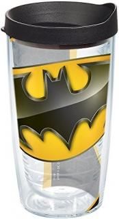 Tervis 1147233 Tumbler with Black Lid 16-Ounce Warner Bros Batman Logo by Tervis