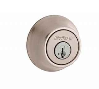 Kwikset Single Cylinder Deadbolt With Smartkey Satin Nickel Finish