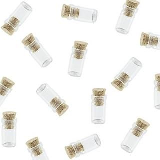 Mini Tiny Clear Glass Jars Bottles with Cork Stoppers for Arts & Crafts Projects