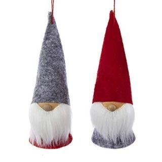 Kurt Adler 5 Wood & Felt Dwarf Ornament 2/asstd