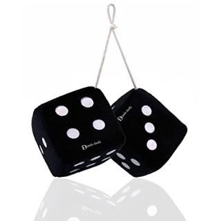 Zento DealsΥڥ3֥åHanging Fuzzy Dice withۥ磻ȥɥå