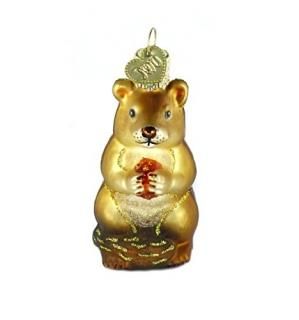 Old World Christmas Chipmunk Glass Ornament